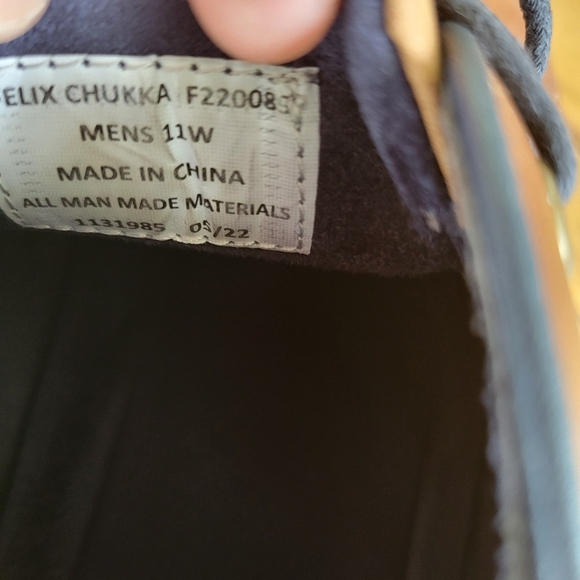 Brown Leather Chukka Boots with Blue Laces - Picture 7 of 11